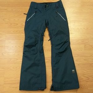 Ride Dark Teal Snowboarding Ski Snow Pants, XS